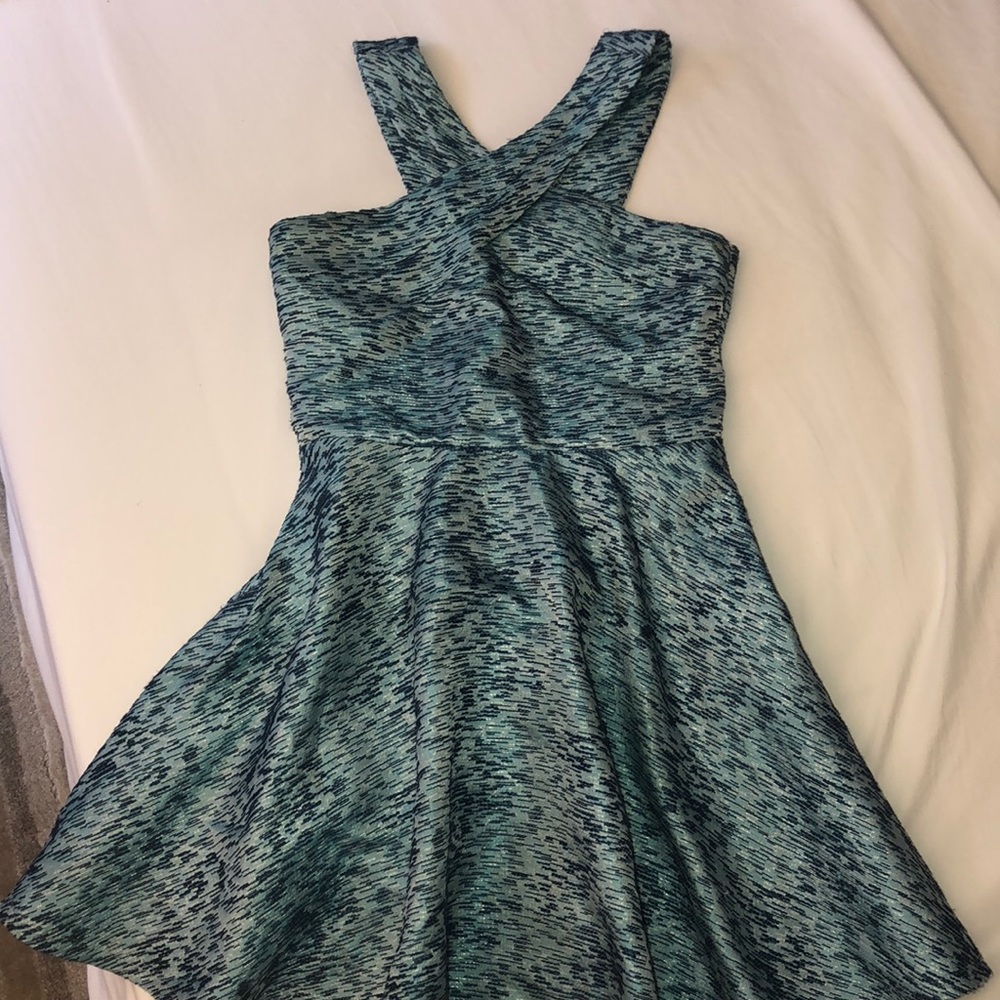 Miss Behave Blue Criss Cross Dress